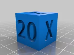 Numbered XYZ 20mm Calibration Cubes