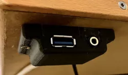 PremiumCord USB 3.0 extender cable + 3.5mm jack VENTION AUX Desk Mount