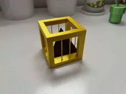 PYRAMID IN A CAGE - BRAIN TEASER