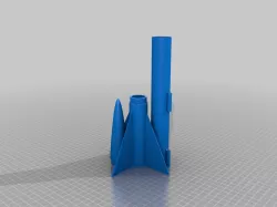 Simple 3d printed model rocket