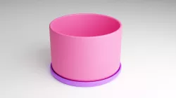 Straight Vase Planter with Smiley Face Drainage Holes