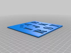 Divided Alphabet Stencil 