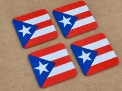 Drink Coasters - Puerto Rico Flag