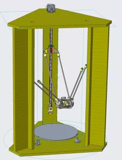FDM Delta Printer 300mm plate (with SLA printed parts)