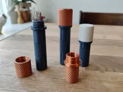 Knurled Needle Case Cylinder Box