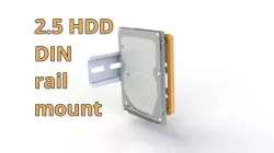 2.5 HDD DIN rail mount perpendicular