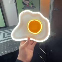 3D Printed Egg Splatter Neon Sign