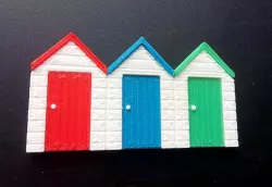 Beach huts - Fridge magnet - cabines de plage