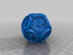 Clock Face 12 Sided Dice d12