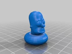 Homer's head on donut