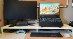 Large Desk Stand Riser Using Basic Shelf