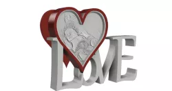 Lithophane Frame Love with Heart