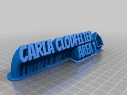 My Customized Sweeping 2-line name plate (text)