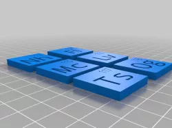 Periodic table magnet set elements 113 to 118