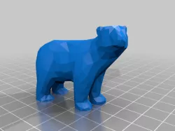 Polar Bear - High Quality LOW-Poly STL File of A Polar bear