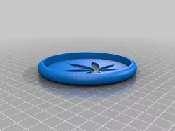 Pot Leaf Disc Golf Mini Marker Disc