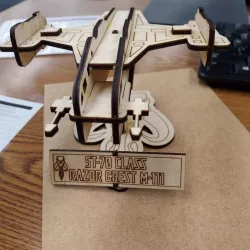 Razor Crest for Laser Cutting/Etching