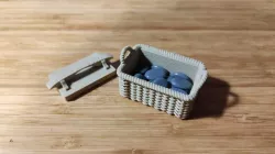 Wicker basket for Everdell pebbles