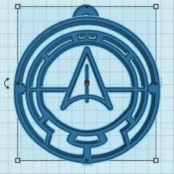 Alien symbol wallart with hanger
