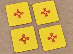 Drink Coasters - New Mexico Flag