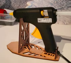 Hot glue holder (reduced dripping)