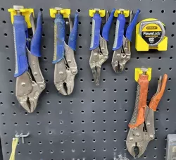 Locking pliers (Vise grip) pegboard mounts