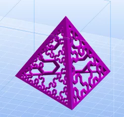 Mathematical Art: Sierpinski-Triangle Tetrahedron-Shaped Lamp 