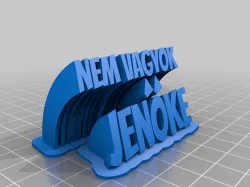 My Customized Sweeping 2-line name plate (text)
