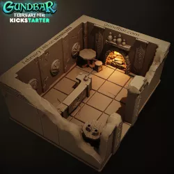 The Mountain City of Gundbar | 3D Printable Terrain *sample room*