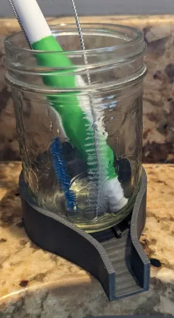 Water drain for Mason Jar