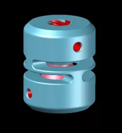 3D printed elastic couplings for Z axis of 3D printers.
