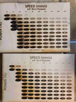 Laser Engraving Material Test Card