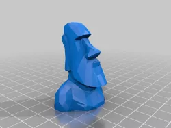 Low Poly Easter Island Head