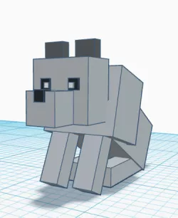 Minecraft dog sitting
