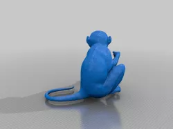 seated monkey lamp