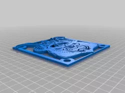120mm fan grill samurai face