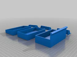 2 tier V slot bin for 3D printer frame with upper bin options and dividers