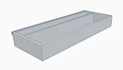 V slot long shallow side tray for 3D printer