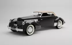 1937 Cord 812 Phaeton 3D model