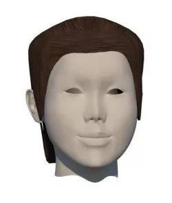 3d short hair Low-poly  3D model