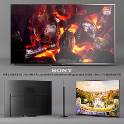 3D Sony AF8 OLED 4K ULTRA HD HDR Smart TV Android TV 3D model