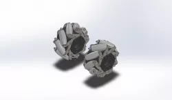 4" AndyMark HD Mecanum Wheels (SolidWorks)