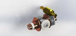 advanced differential gear box (+ speed reducer worm gear & spider gears)