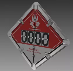 Aluminum Flip Placard DOT