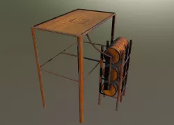 Apocalyptic water tank  Game ready Low-poly  3D model