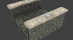 Brick Bridge  Low-poly  3D model