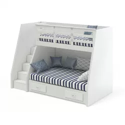 Bunk Bed with Stairs 3D model