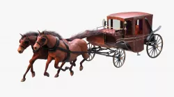 Carriage with Horses 3D model