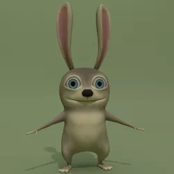 Cartoon Rabbit 3D model