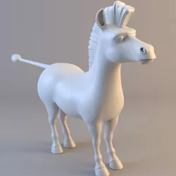 Cartoon Zebra  3D model
